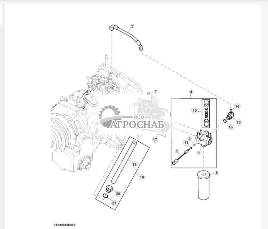 Редуктор вала отбора мощности, масляный фильтр и шланги, ProDrive™ (8 из 8) 